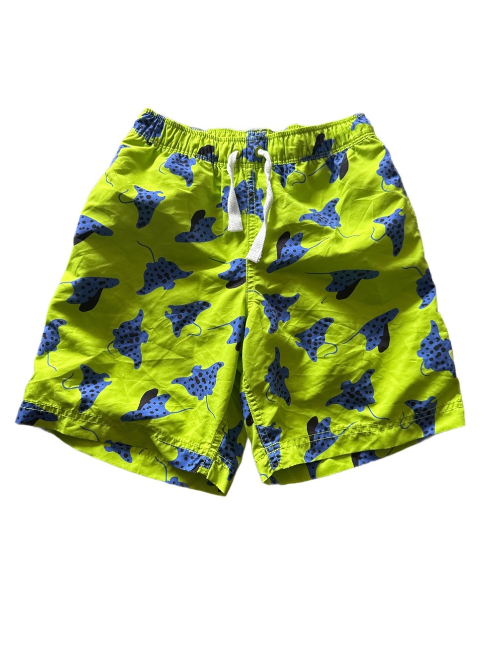 Hanna Andersson Manta Ray Bathing Suit Size 8  Like New 6” inseam